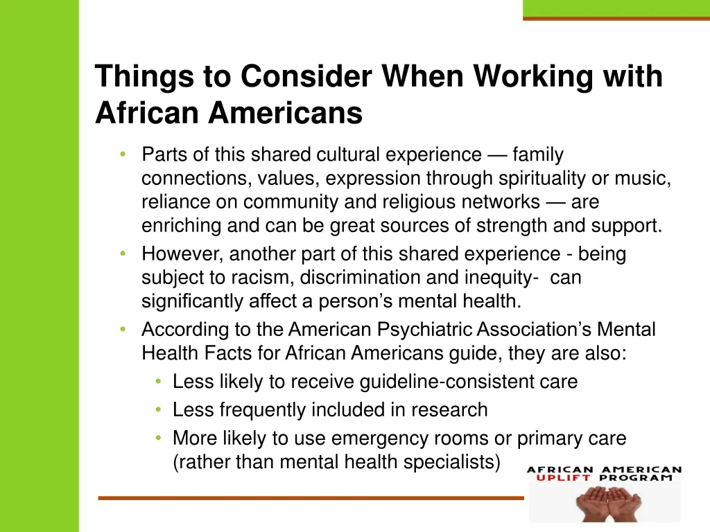 things to consider when working with african