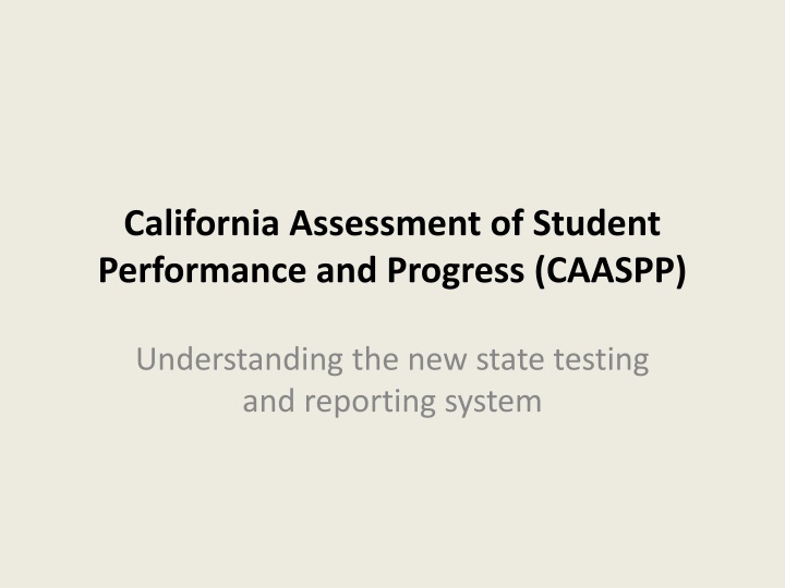 california assessment of student performance