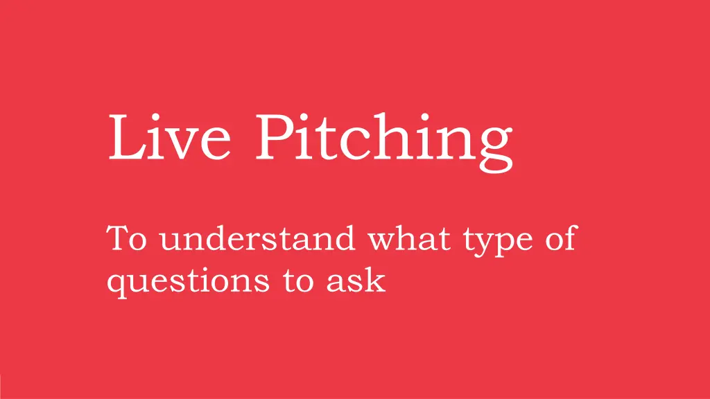 live pitching