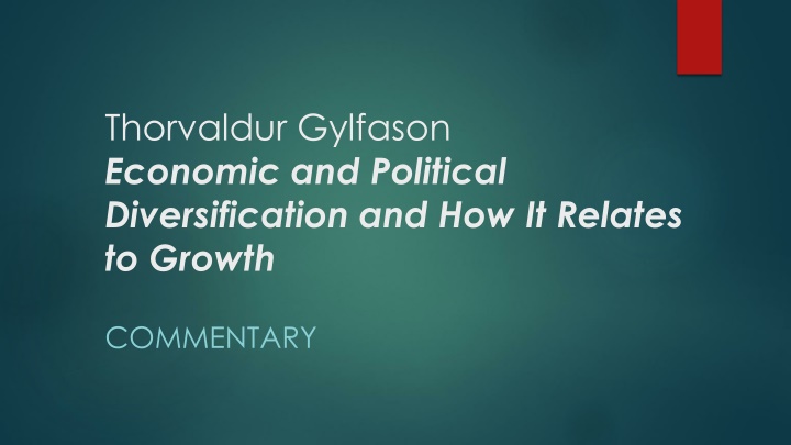 thorvaldur gylfason economic and political