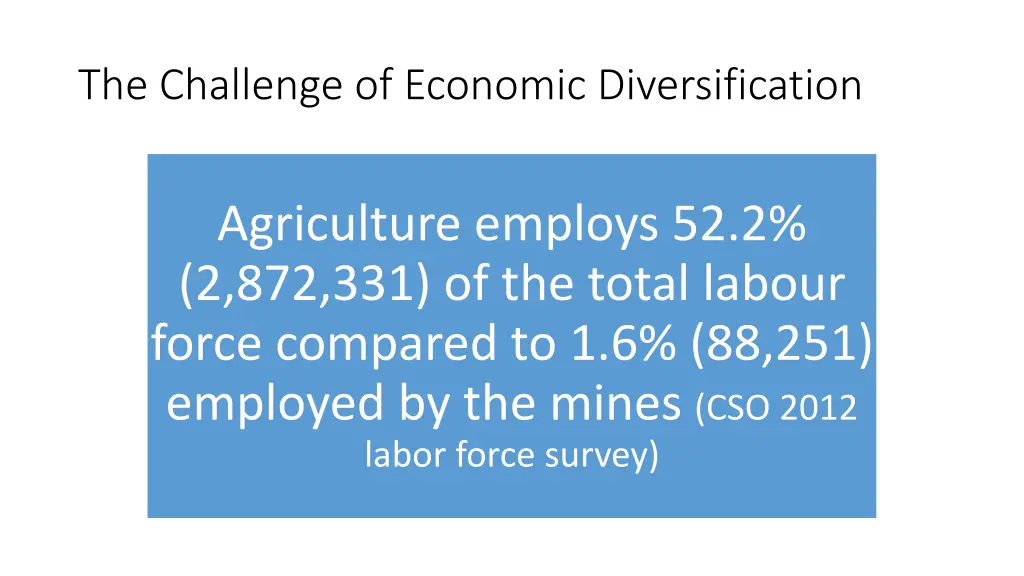 the challenge of economic diversification