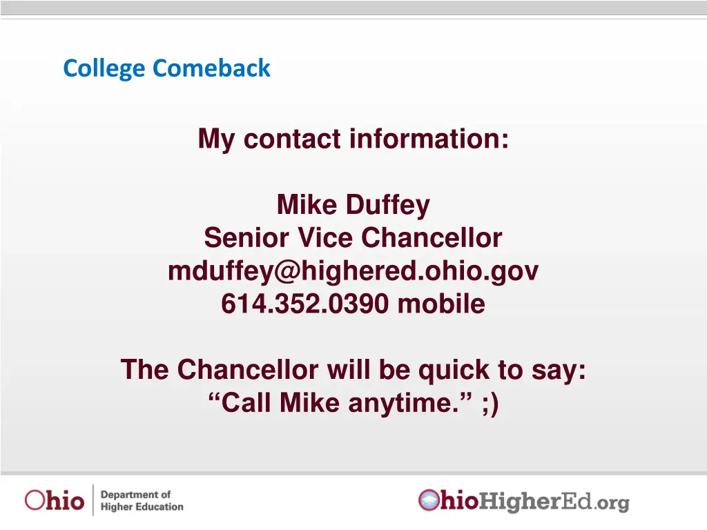 college comeback 7