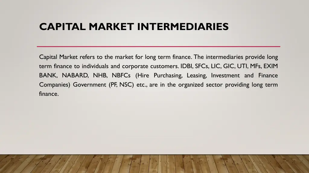 capital market intermediaries