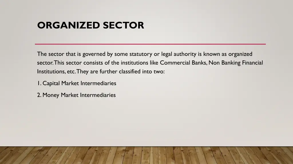 organized sector