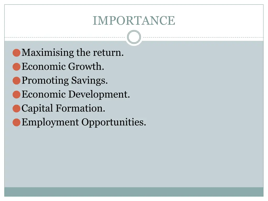 importance