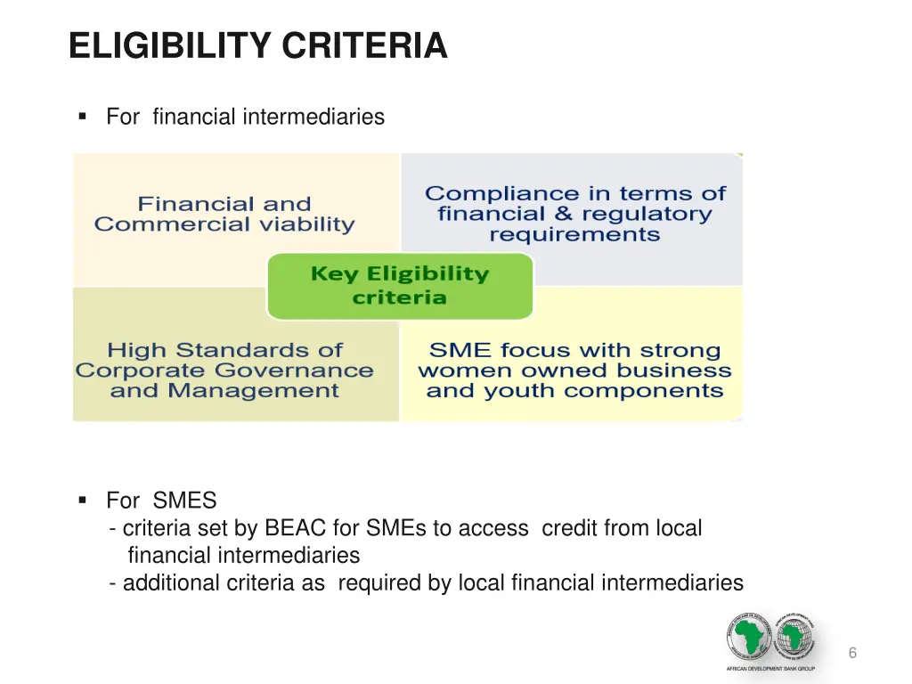 eligibility criteria 1