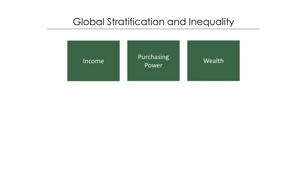 global stratification and inequality 1