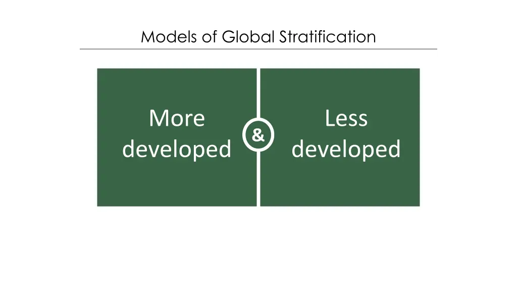 models of global stratification 2