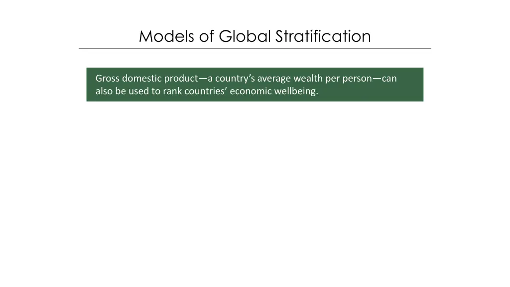 models of global stratification 3
