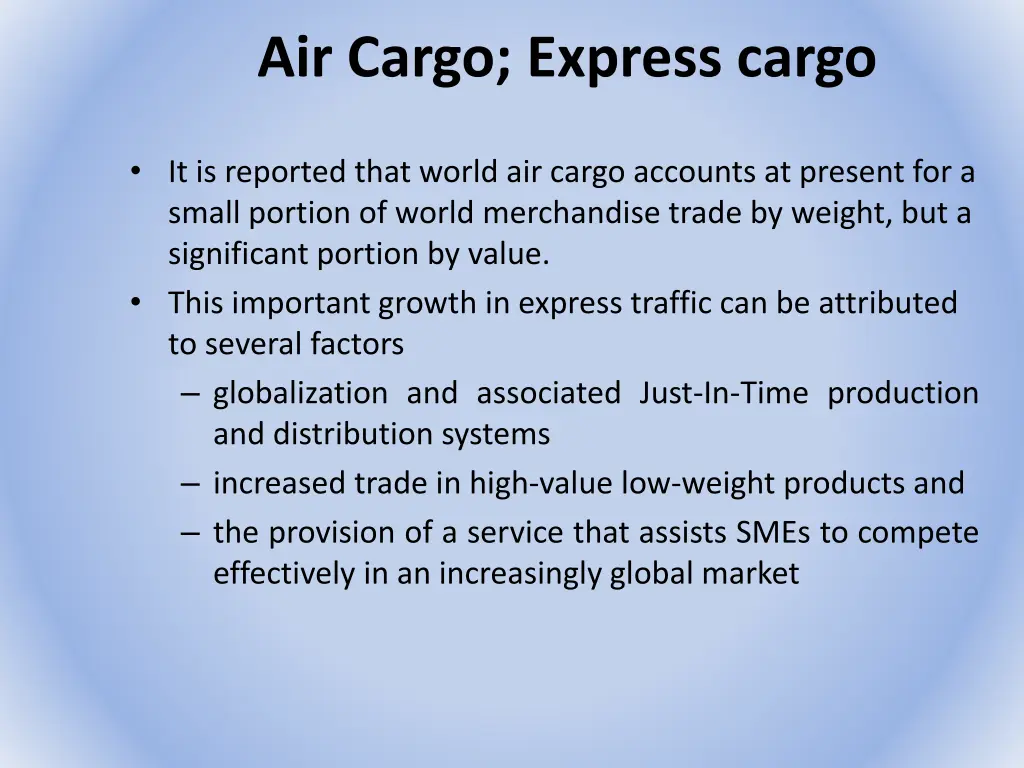 air cargo express cargo