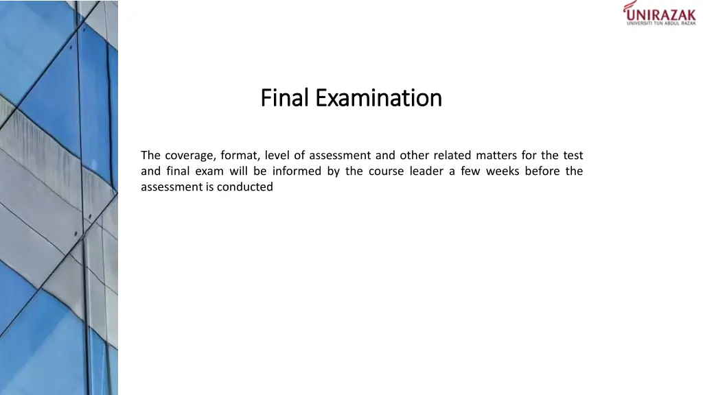final examination final examination