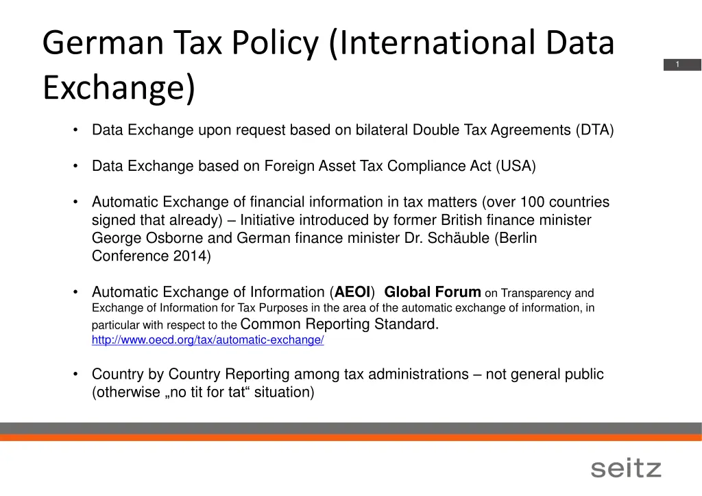 german tax policy international data exchange
