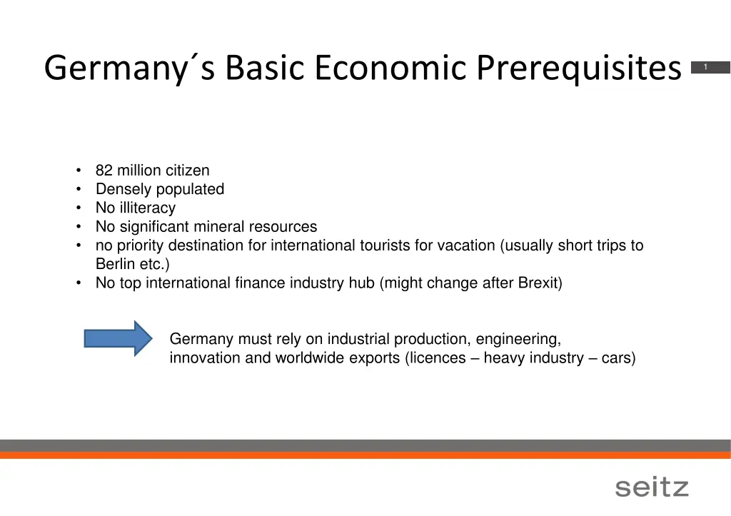 germany s basic economic prerequisites