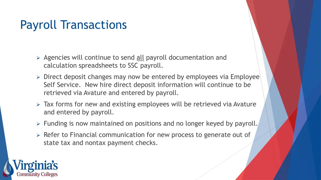payroll transactions