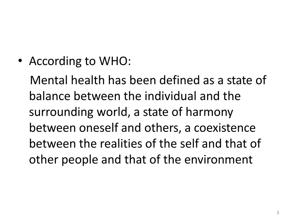 according to who mental health has been defined