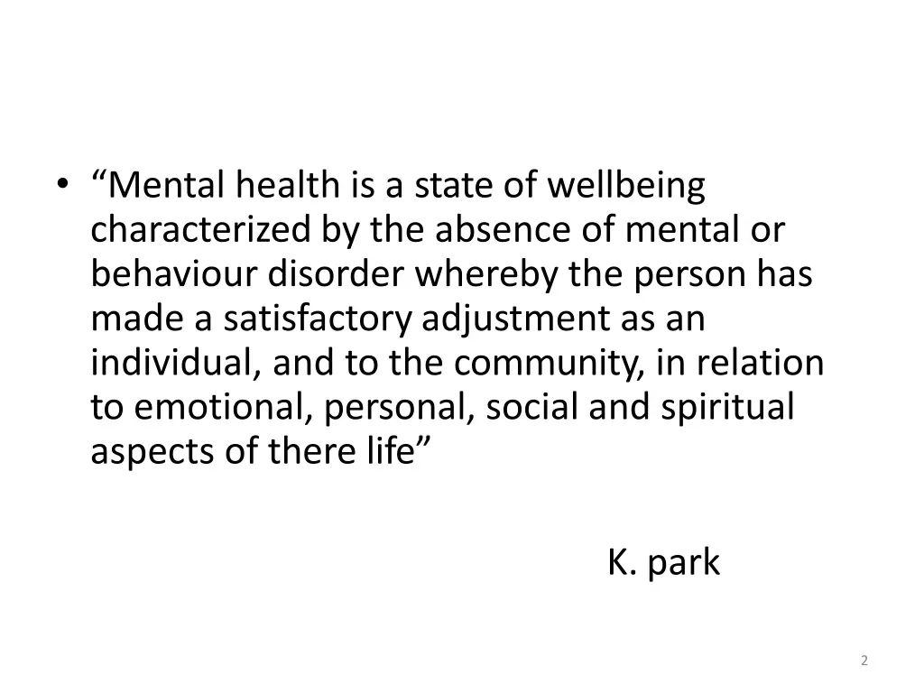 mental health is a state of wellbeing