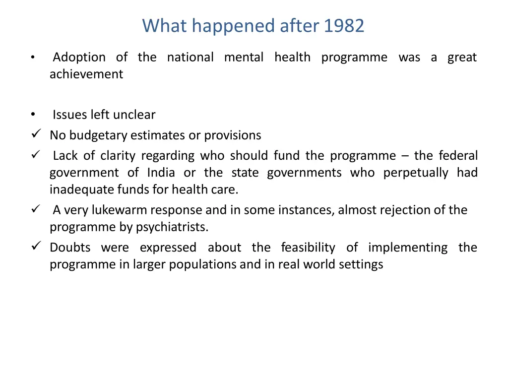 what happened after1982