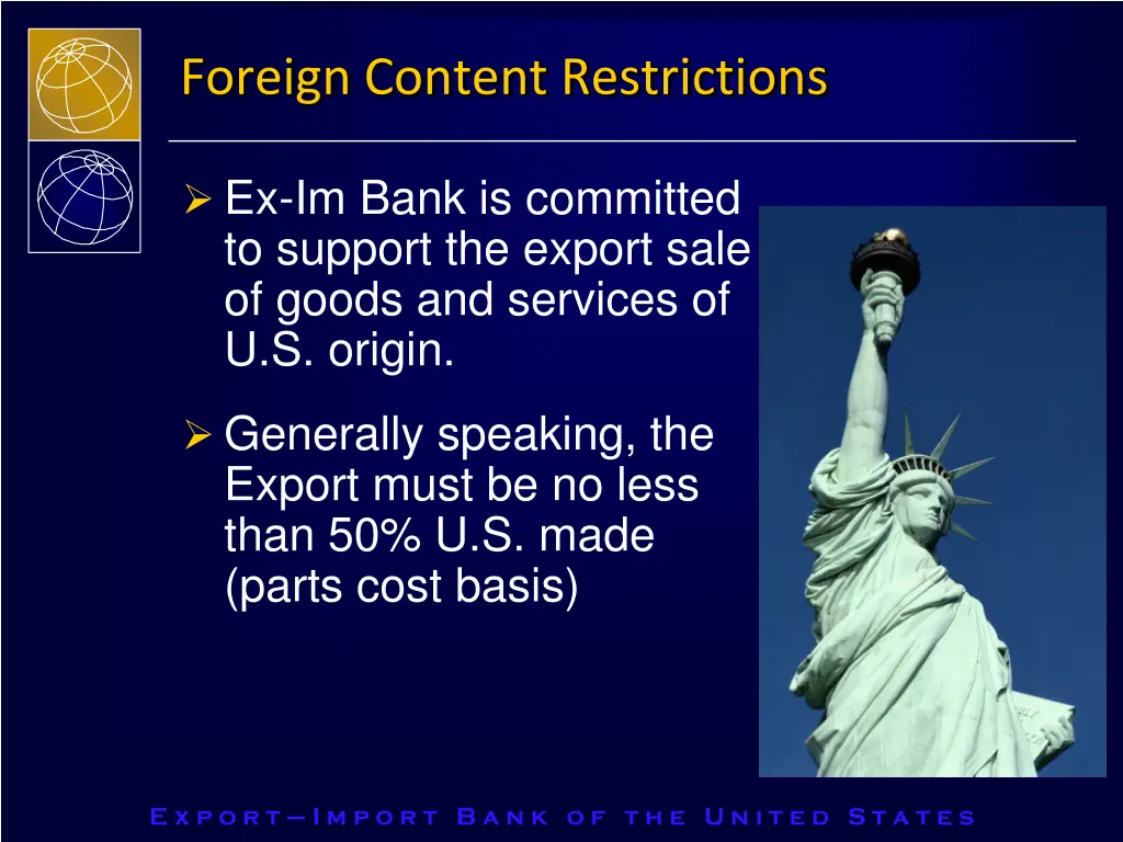 foreign content restrictions