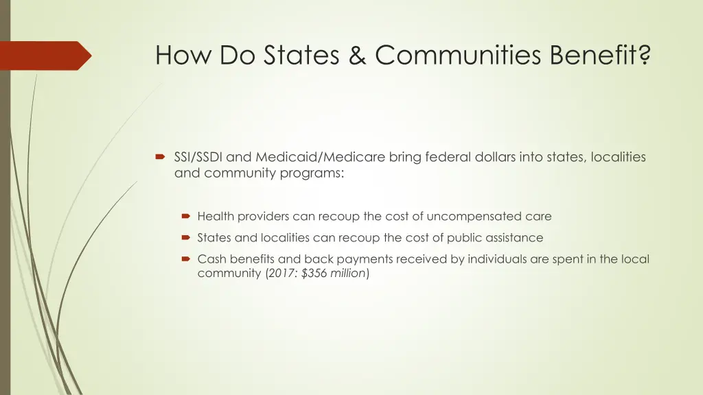 how do states communities benefit