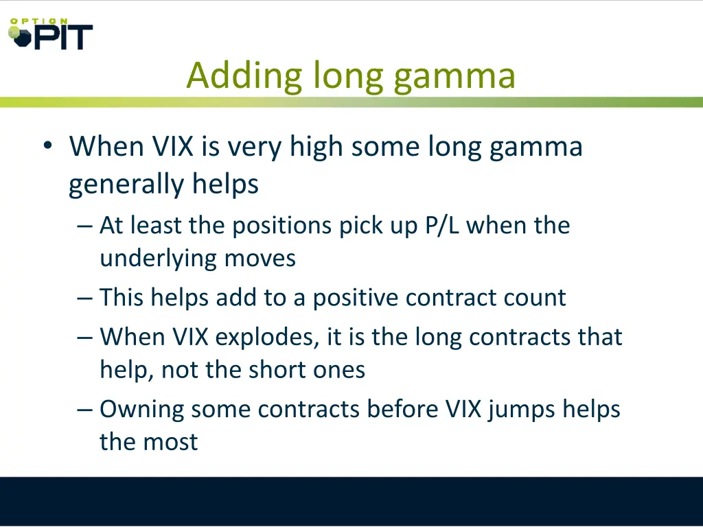 adding long gamma