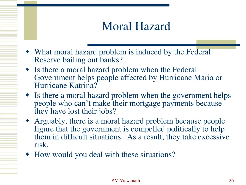 moral hazard 2