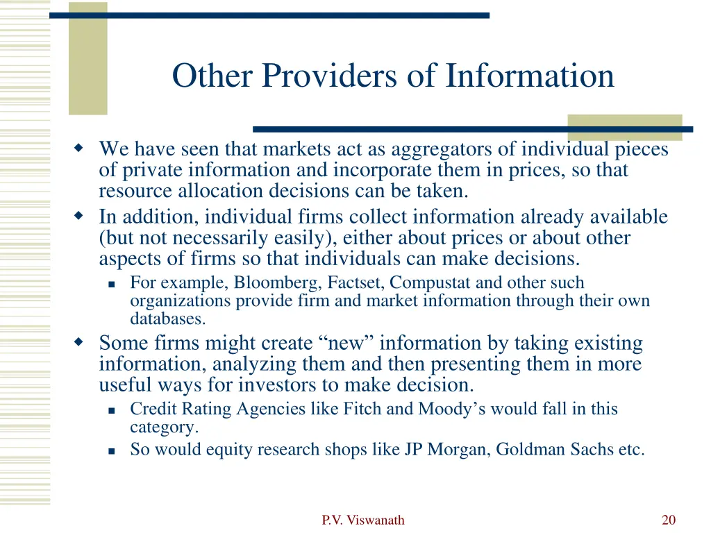 other providers of information