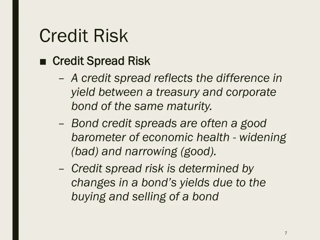 credit risk