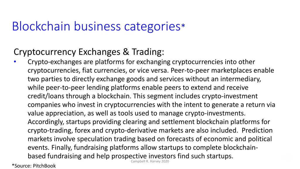 blockchain business categories 1