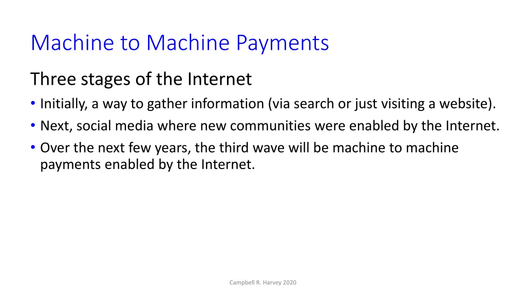 machine to machine payments