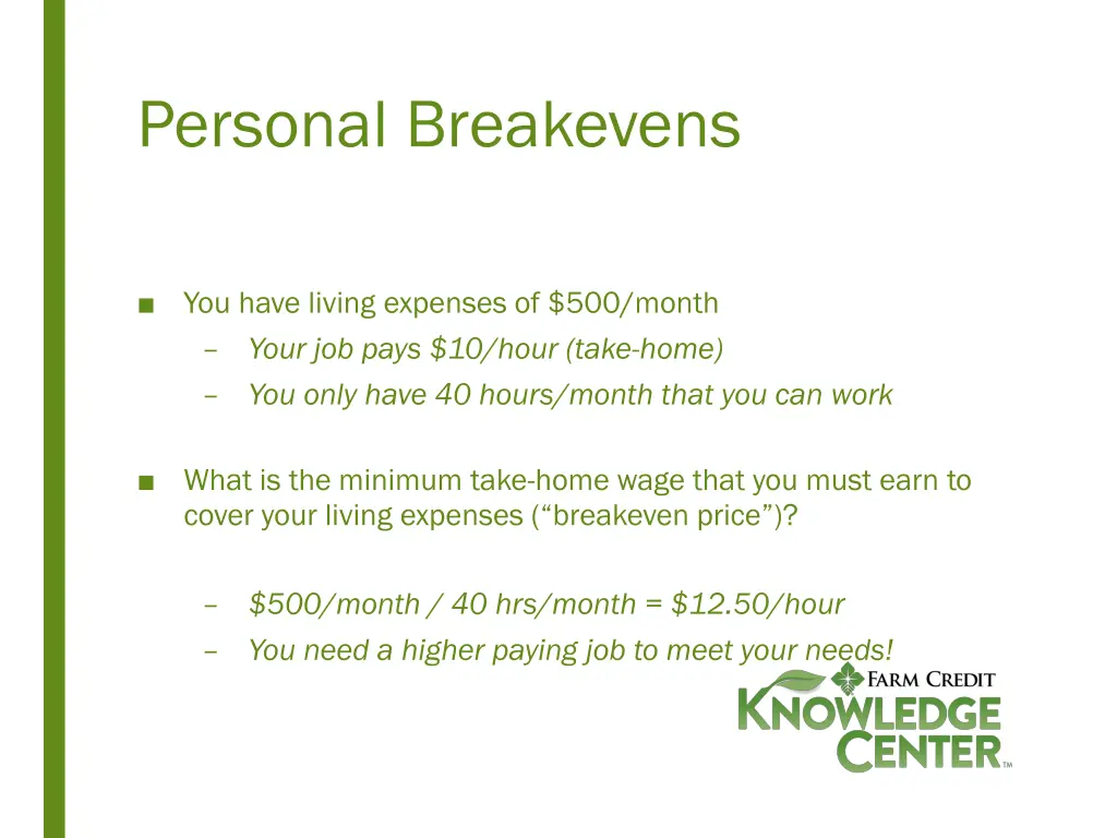 personal breakevens 1