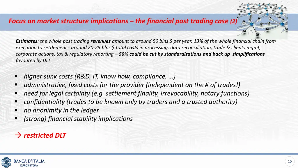 focus on market structure implications