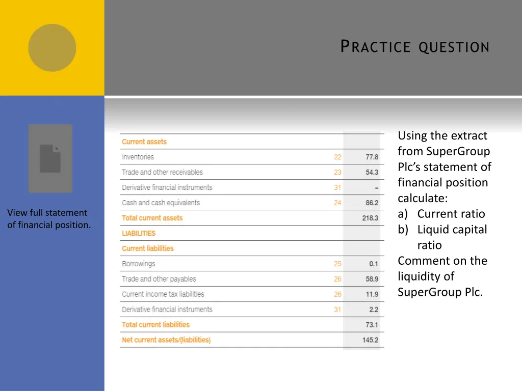 p ractice question