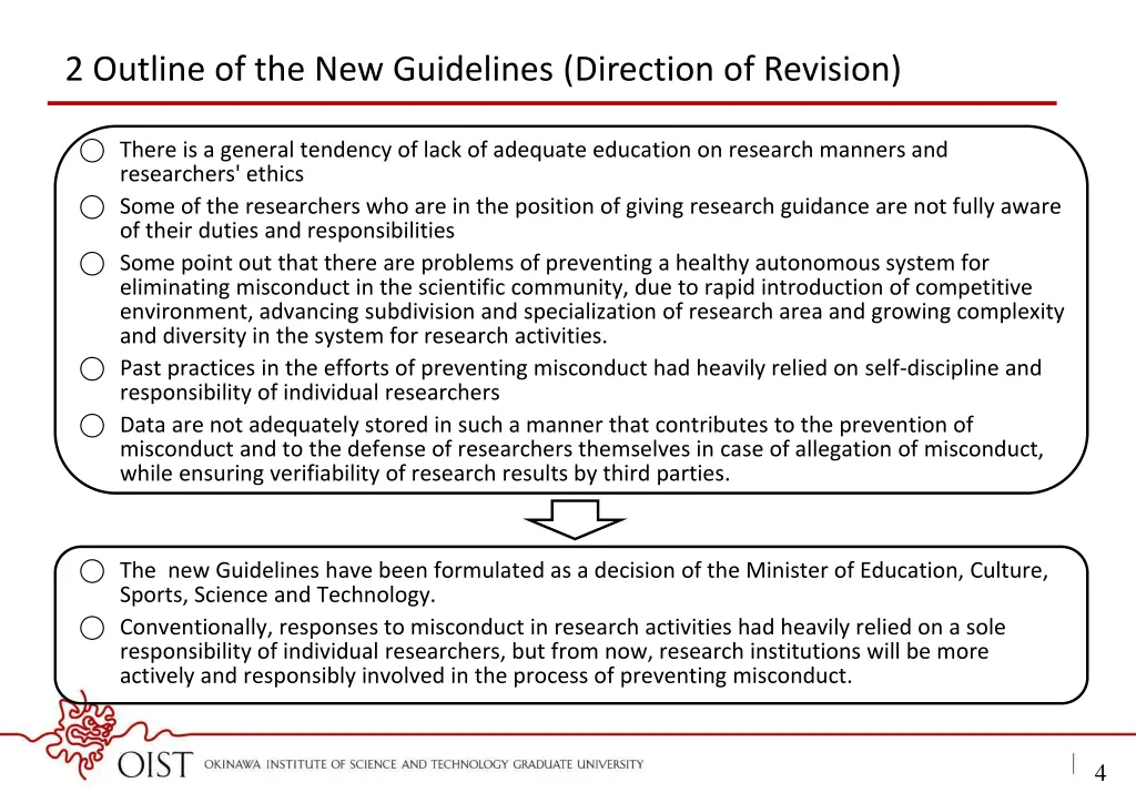2 outline of the new guidelines direction