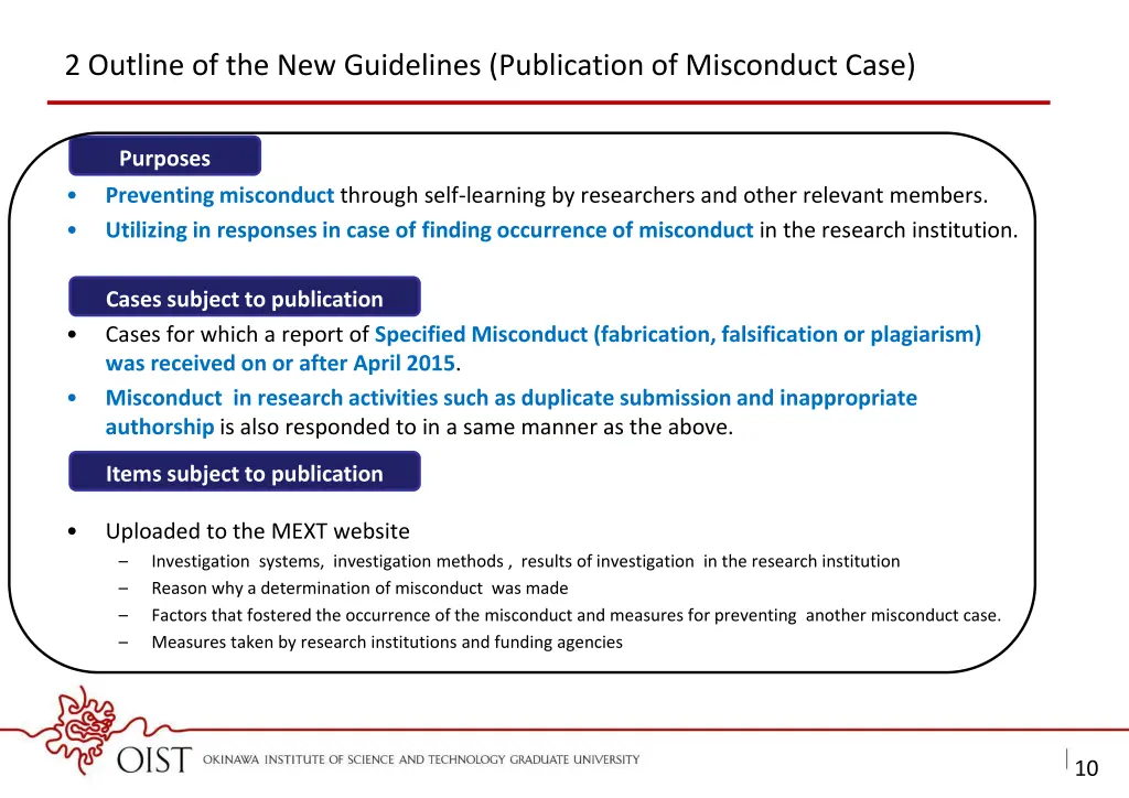 2 outline of the new guidelines publication