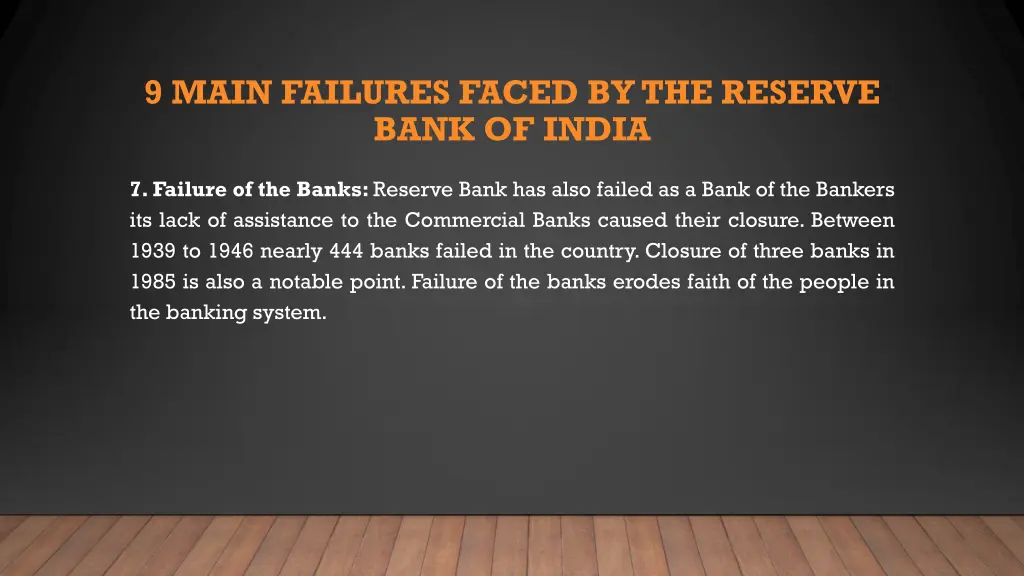 9 main failures faced by the reserve bank of india 6