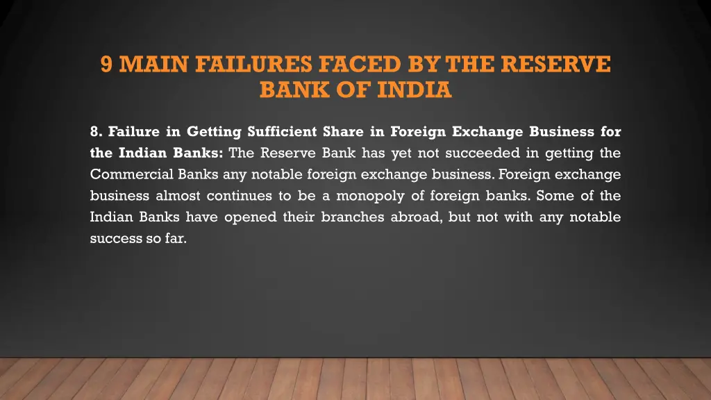 9 main failures faced by the reserve bank of india 7