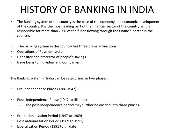 history of banking in india