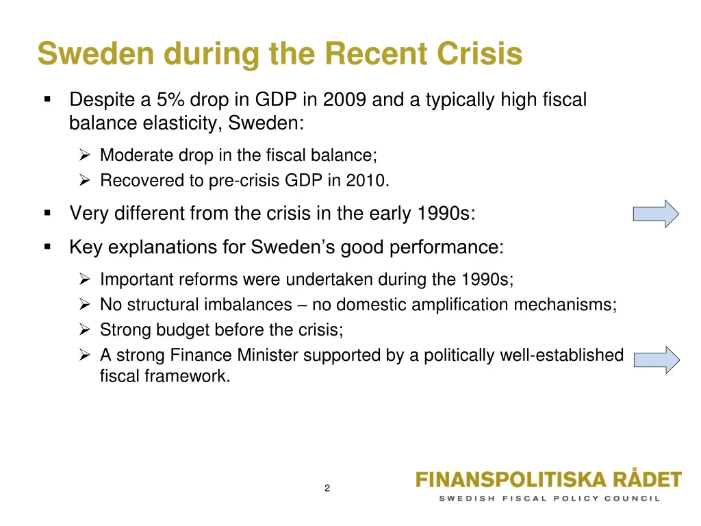 sweden during the recent crisis