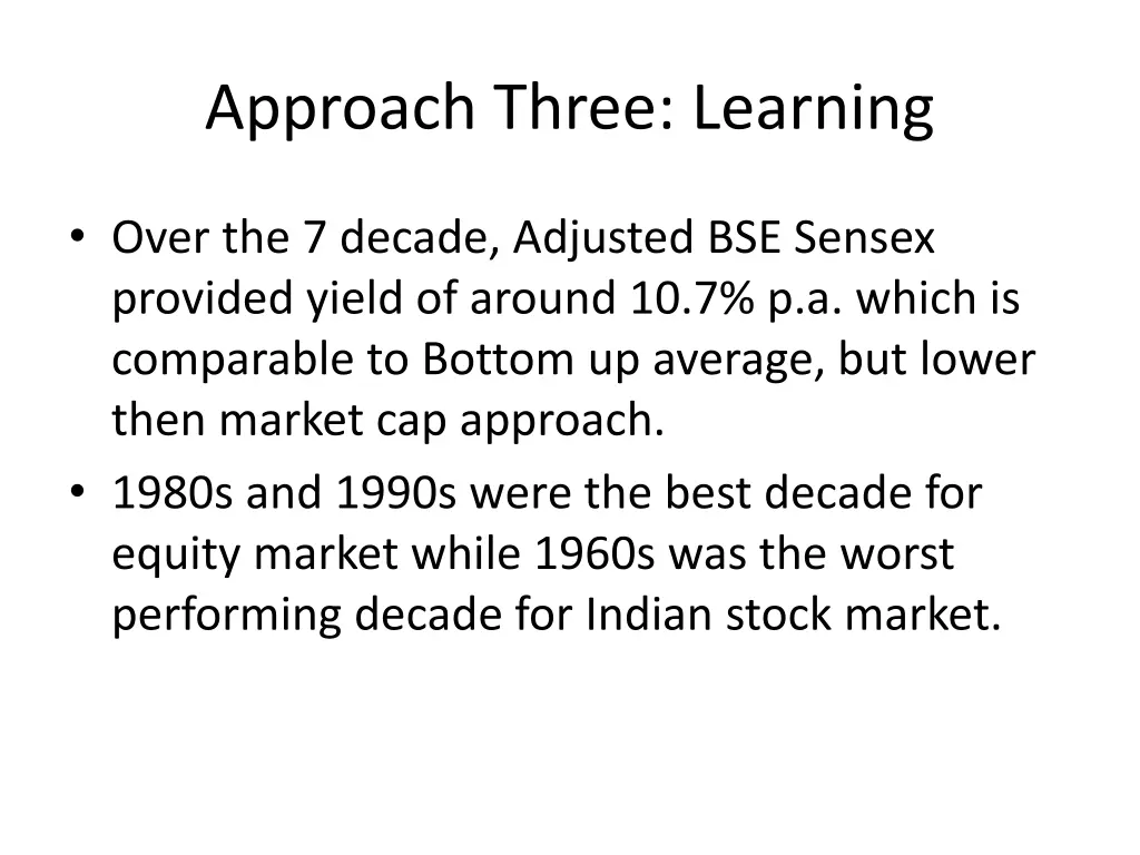 approach three learning
