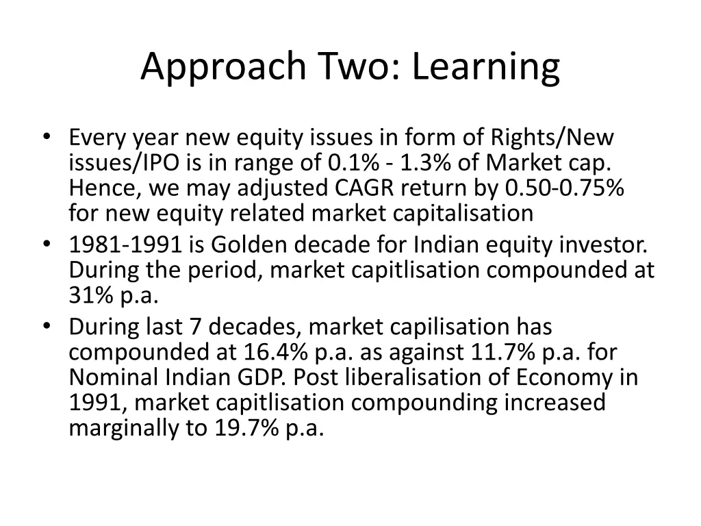 approach two learning