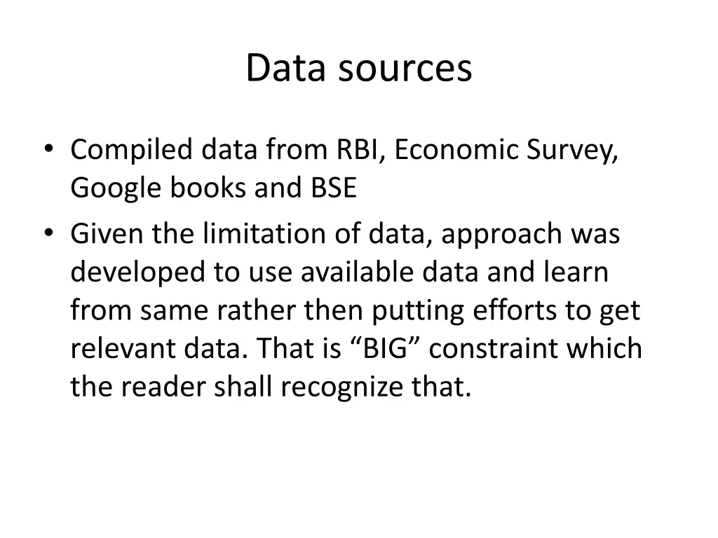 data sources