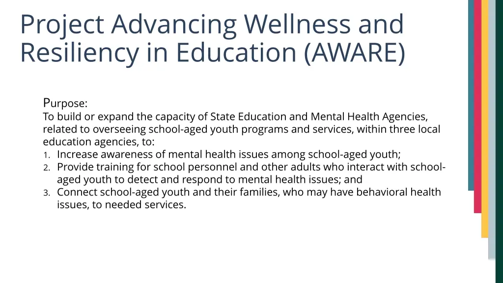 project advancing wellness and resiliency