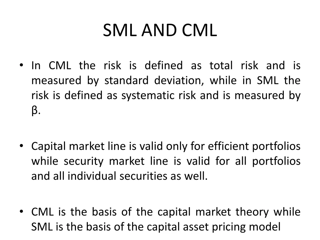 sml and cml