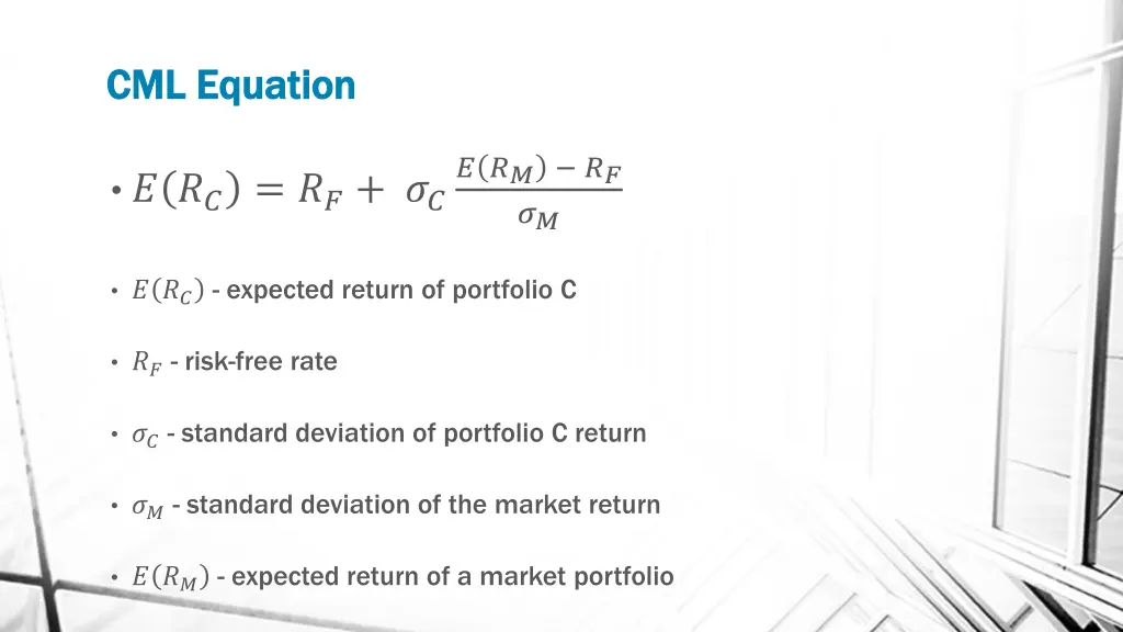 cml equation cml equation