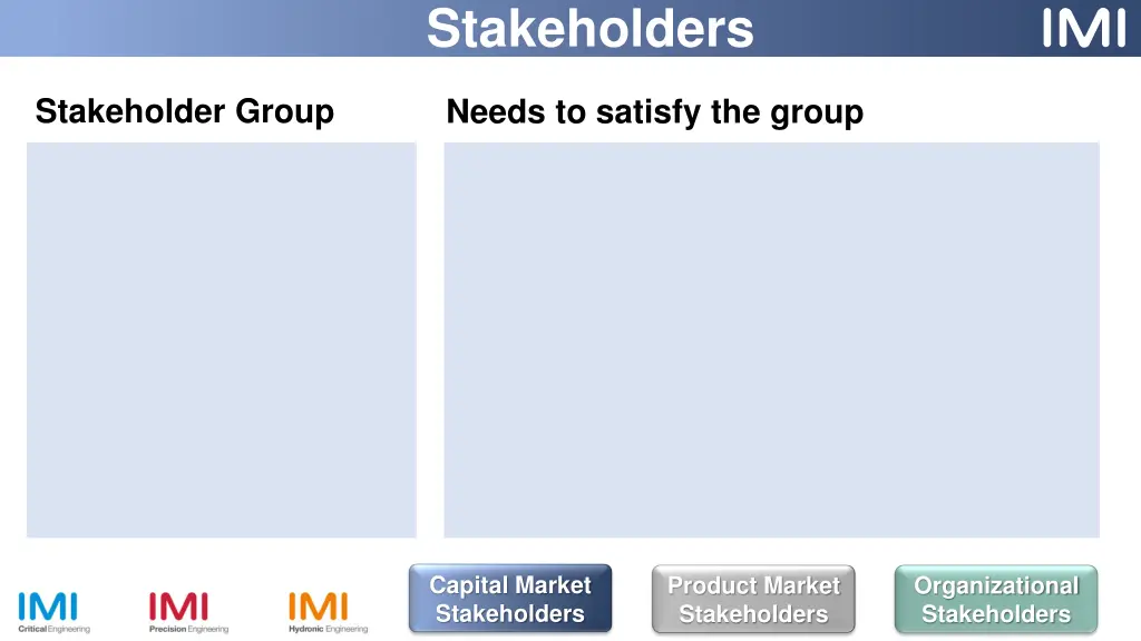 stakeholders