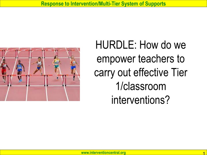 response to intervention multi tier system