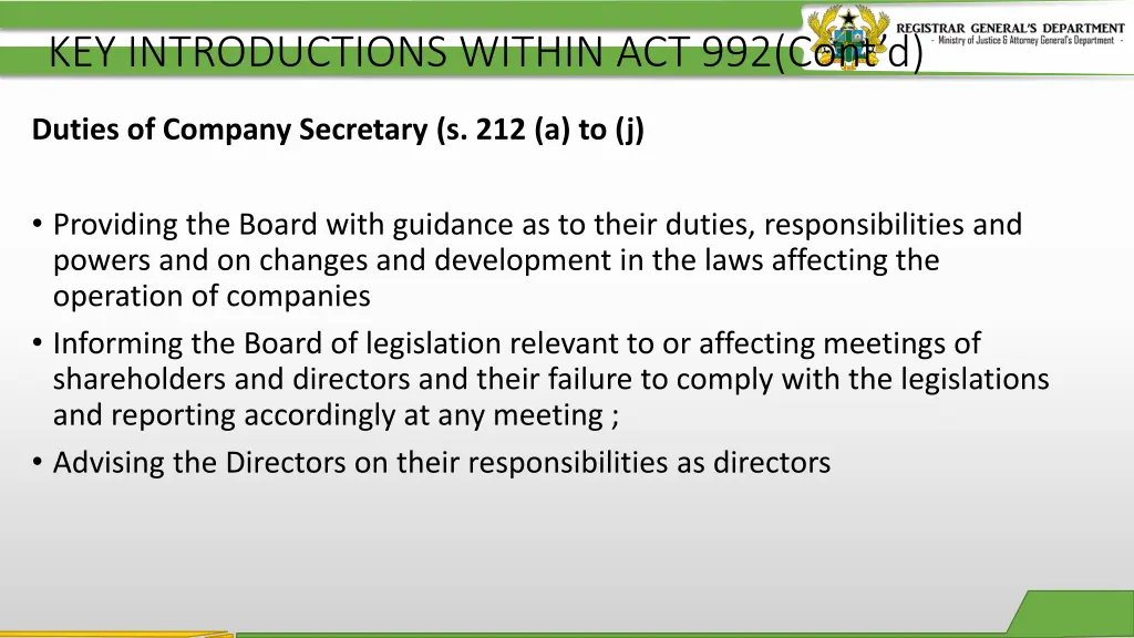 key introductions within act 992 cont d 3