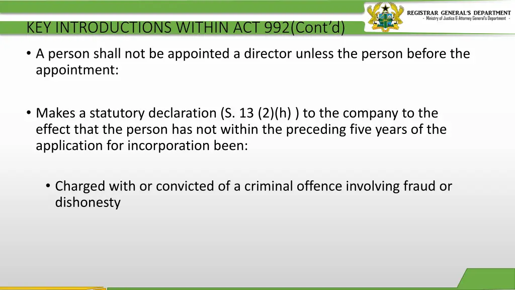 key introductions within act 992 cont d 4