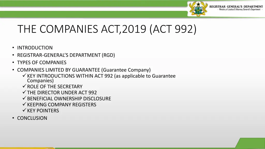 the companies act 2019 act 992
