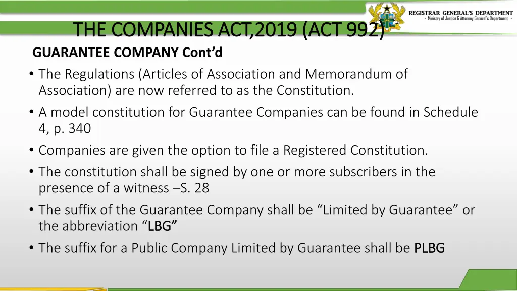 the companies act 2019 act 992 the companies 5